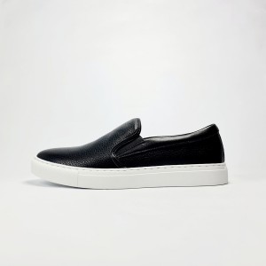 Giày Action Galaxy Slip On Nam Da Thật- Đen Trắng