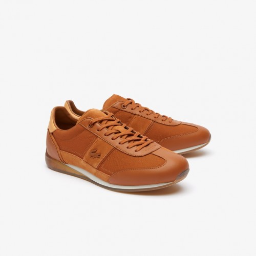 Giày Lacoste Angular Textile Popped Heel Nam - Nâu