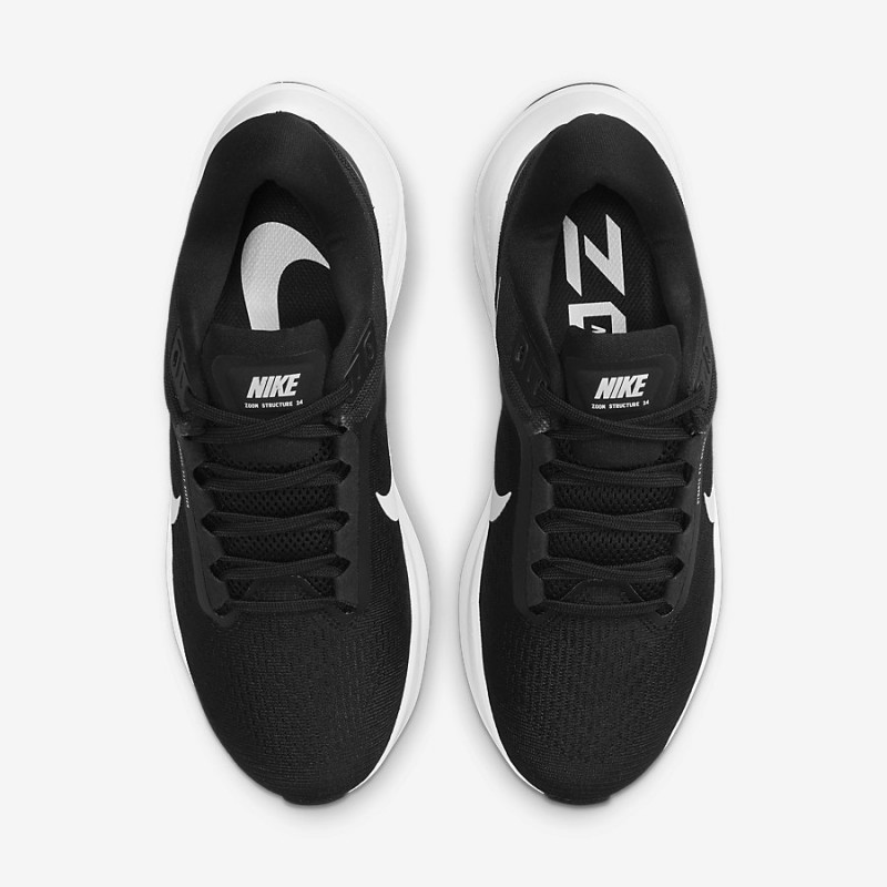 Giày Nike Air Zoom Structure 24 Nữ - Đen Trắng