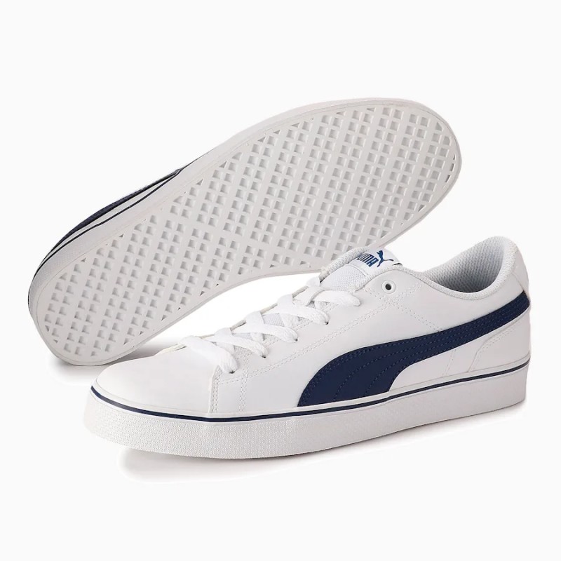 Giày Puma Court Point Vulc V2 Nam - Trắng Navy Giày Puma Court Point Vulc V2 Nam - Trắng Navy