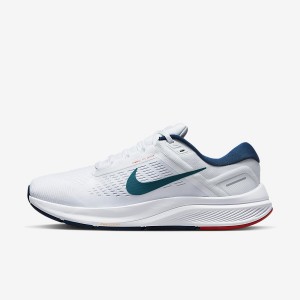 Giày Nike Air Zoom Structure 24 Nam - Trắng Xanh