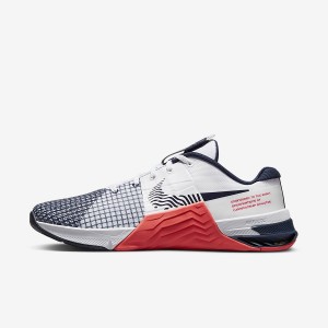 Giày Nike Metcon 8 Nam - Trắng Navy Đỏ