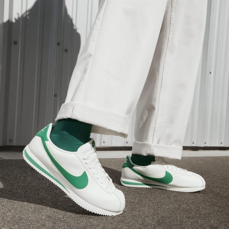 Giày Nike Cortez Leather Nam - Trắng Xanh