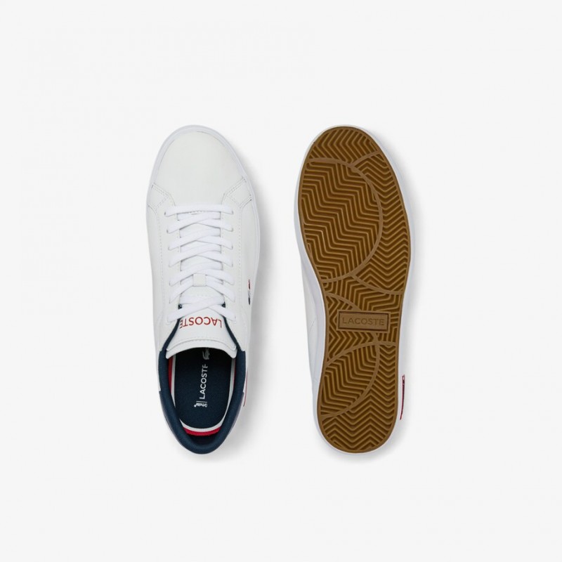 Giày Lacoste PowerCourt Leather Nam - Trắng