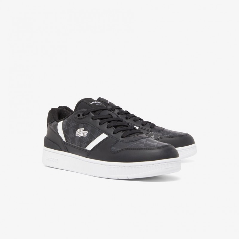 Giày Lacoste T-Clip 224 Leather Nam - Đen Trắng