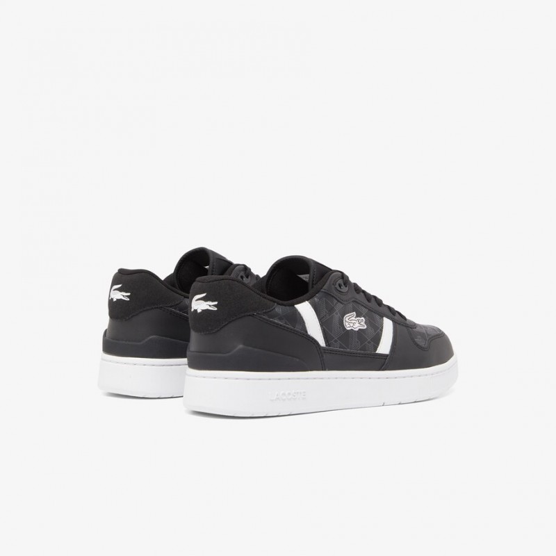 Giày Lacoste T-Clip 224 Leather Nam - Đen Trắng