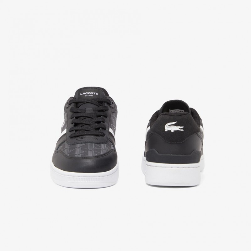 Giày Lacoste T-Clip 224 Leather Nam - Đen Trắng