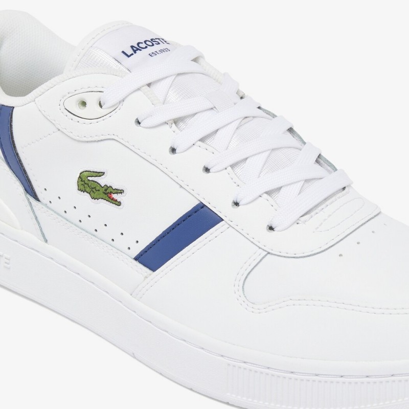 Giày Lacoste T-Clip 224 Leather Nam - Trắng Xanh