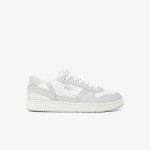 Giày Lacoste T-Clip Leather Nam - Xám Trắng