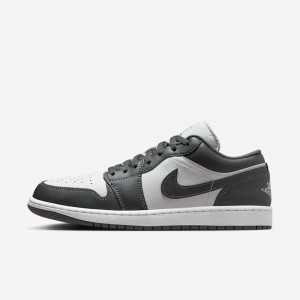 Giày Nike Air Jordan 1 Low Nam - Xám Trắng