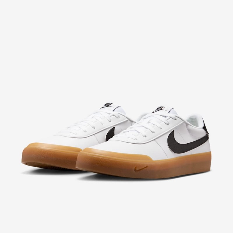 Giày Nike Court Shot Nam - Trắng Đen Nâu