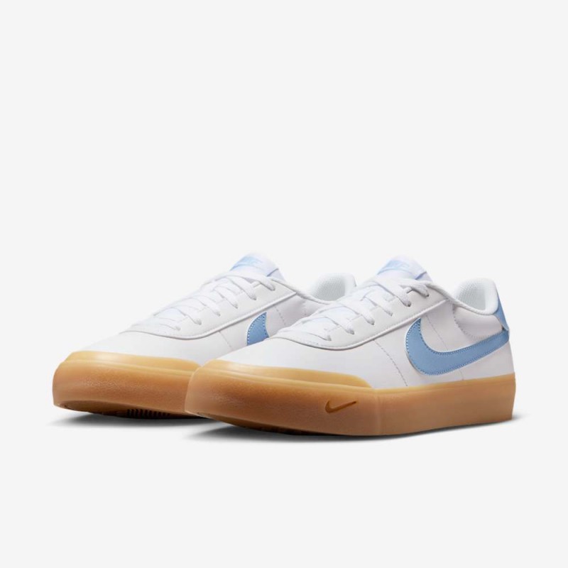 Giày Nike Court Shot Nam - Trắng Xanh Nâu