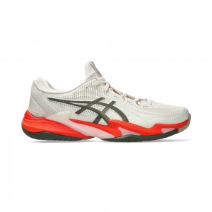 Giày Pickleball Tennis Asics Court FF 3 Nam - Trắng Xám Đỏ