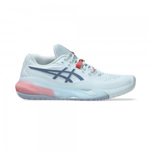 Giày Pickleball Tennis Asics GeL-Resolution X Nữ - Xanh Xám