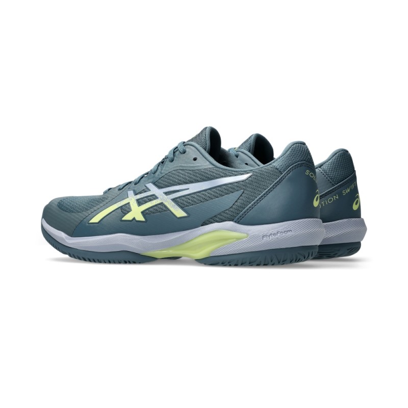 Giày Pickleball Tennis Asics Solution Swift FF 2 Nam - Xanh Xám