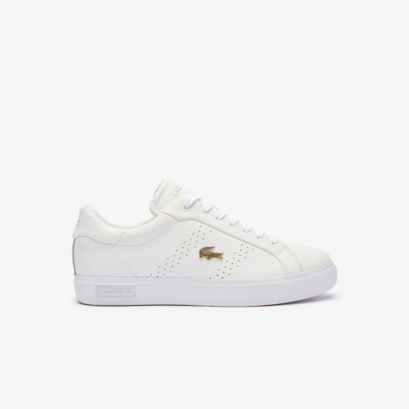 Giày Lacoste PowerCourt 2.0 Nữ - Trắng Gold