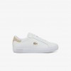 Giày Lacoste PowerCourt Leather Nữ - Trắng Gold