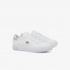 Giày Lacoste PowerCourt Leather Nữ - Trắng Gold