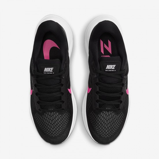 Giày Nike Air Zoom Structure 24 Nữ - Đen Hồng Giày Nike Air Zoom Structure 24 Nữ - Đen Hồng