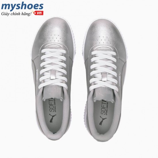 Giày Puma Carina Metallic Nữ Sliver Giày Puma Carina Metallic Nữ Sliver