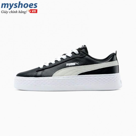 Giày Puma Smash Platform L Nữ Đen Trắng Giày Puma Smash Platform L Nữ Đen Trắng
