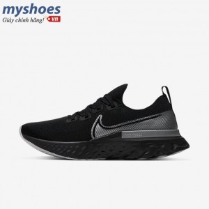 Giày Nike React Infinity Run Flyknit Nam - Đen Xám 