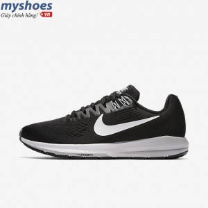 Giày Nike Air Zoom Structure 21 Nữ - Đen Trắng 