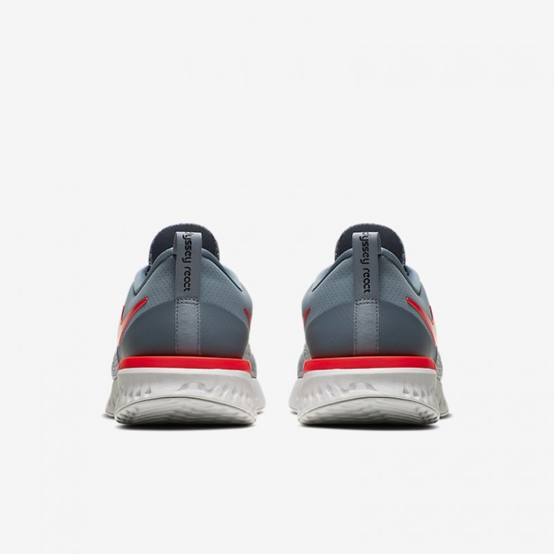 Giày Nike Odyssey React 2 Flyknit - Xám Đỏ