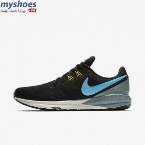 Giày Nike Air Zoom Structure 22 Nam -  Đen Móc Xanh