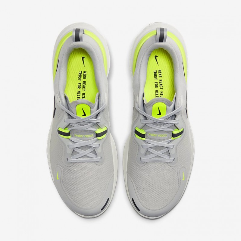 Giày Nike React Miller Nam - Xám Xanh Neon