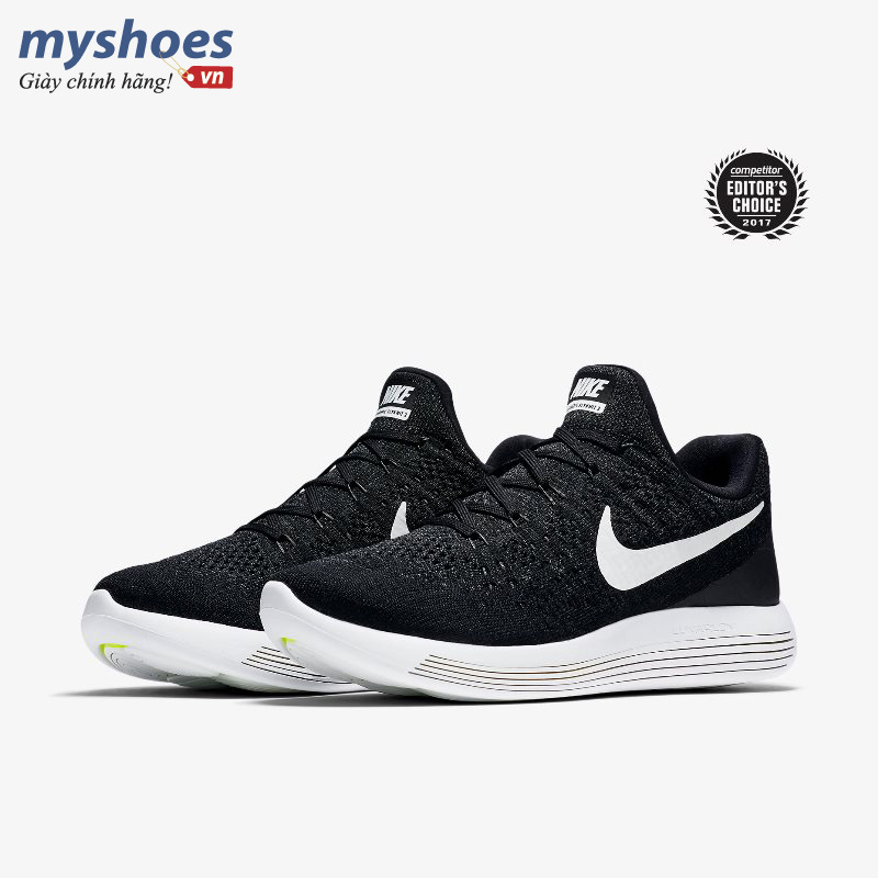 Giày Nike LunarEpic Low Flyknit 2 Nam - Đen trắng