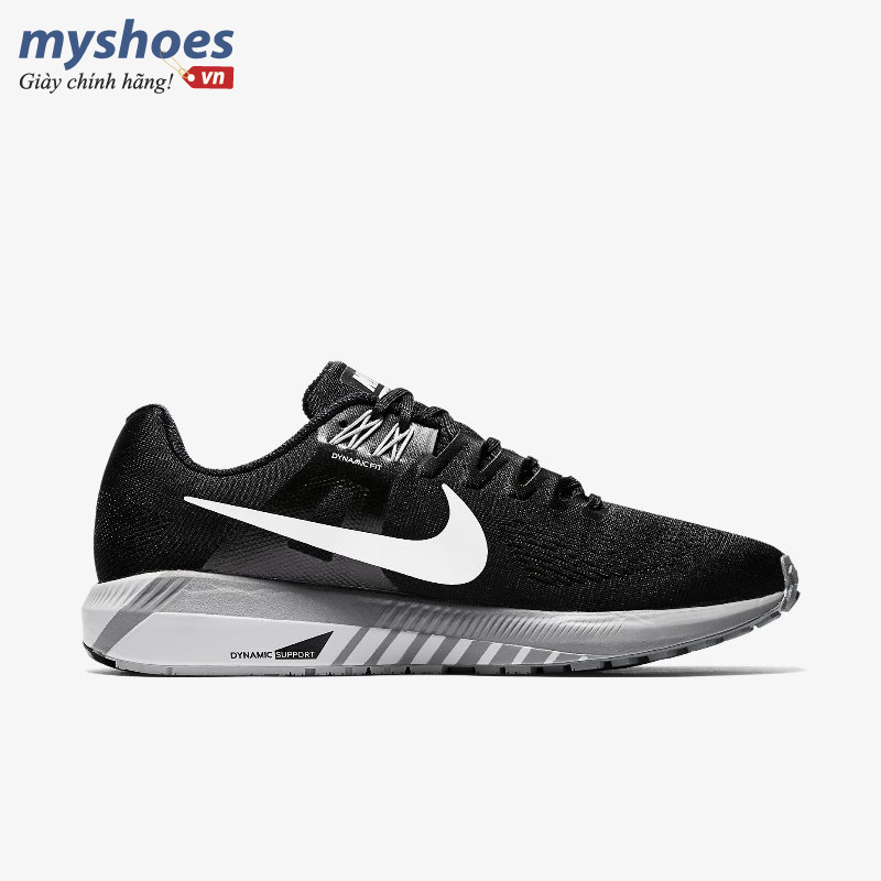 Giày Thể Thao Nike Air Zoom Structure 21 Nam - Đen Trắng