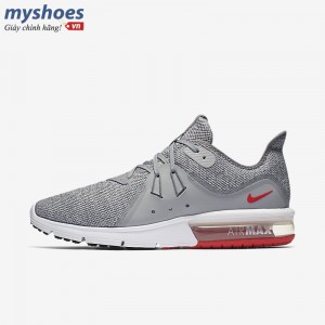 Giày Nike Air Max Sequent 3 Nam - Xám Đỏ