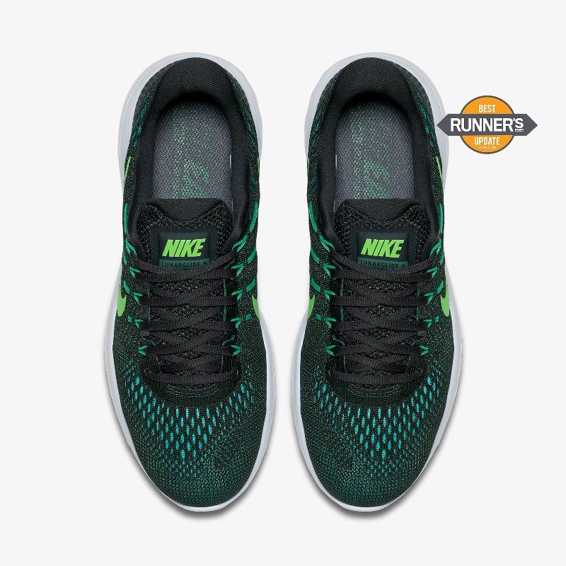 Giày Nike LunarGlide 8 Nam - Đen Xanh lá