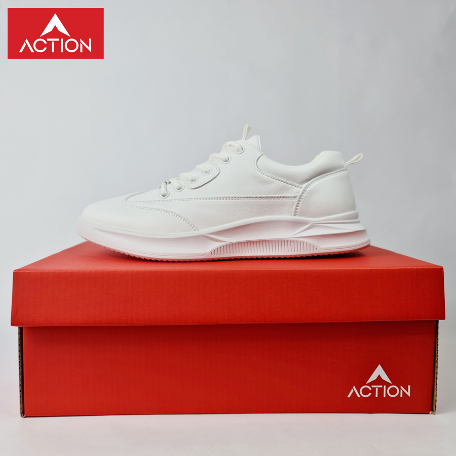 Giày Action Elegant Nam - Trắng Full - hình 7