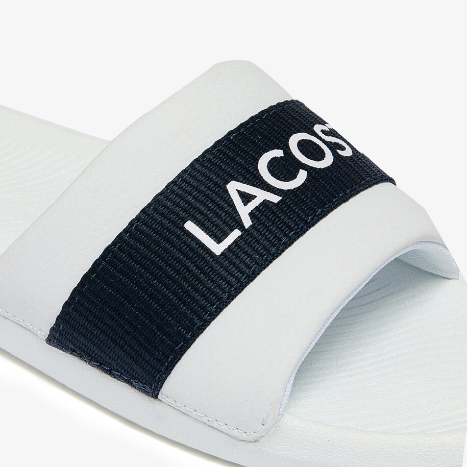 Dép Lacoste Croco Textile Logo Slides