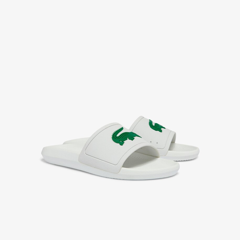 Dép Lacoste Croco Water-repellent Synthetic Slides Nam - Trắng - hình 2