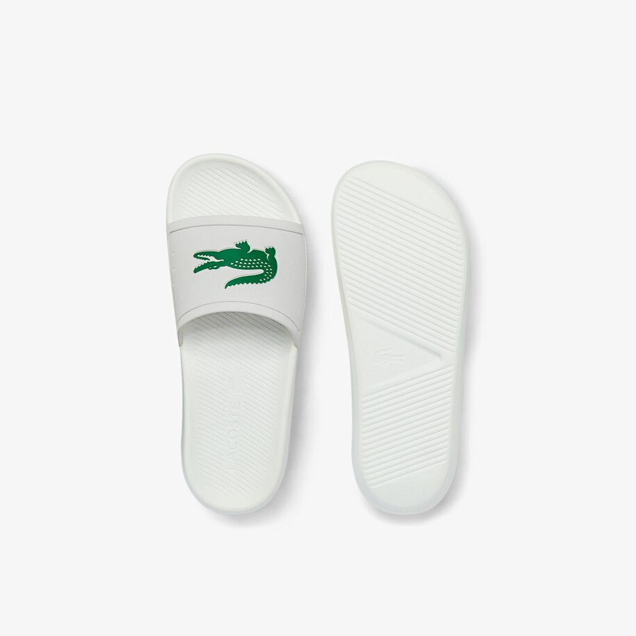 Dép Lacoste Croco Water-repellent Synthetic Slides Nam - Trắng - hình 4