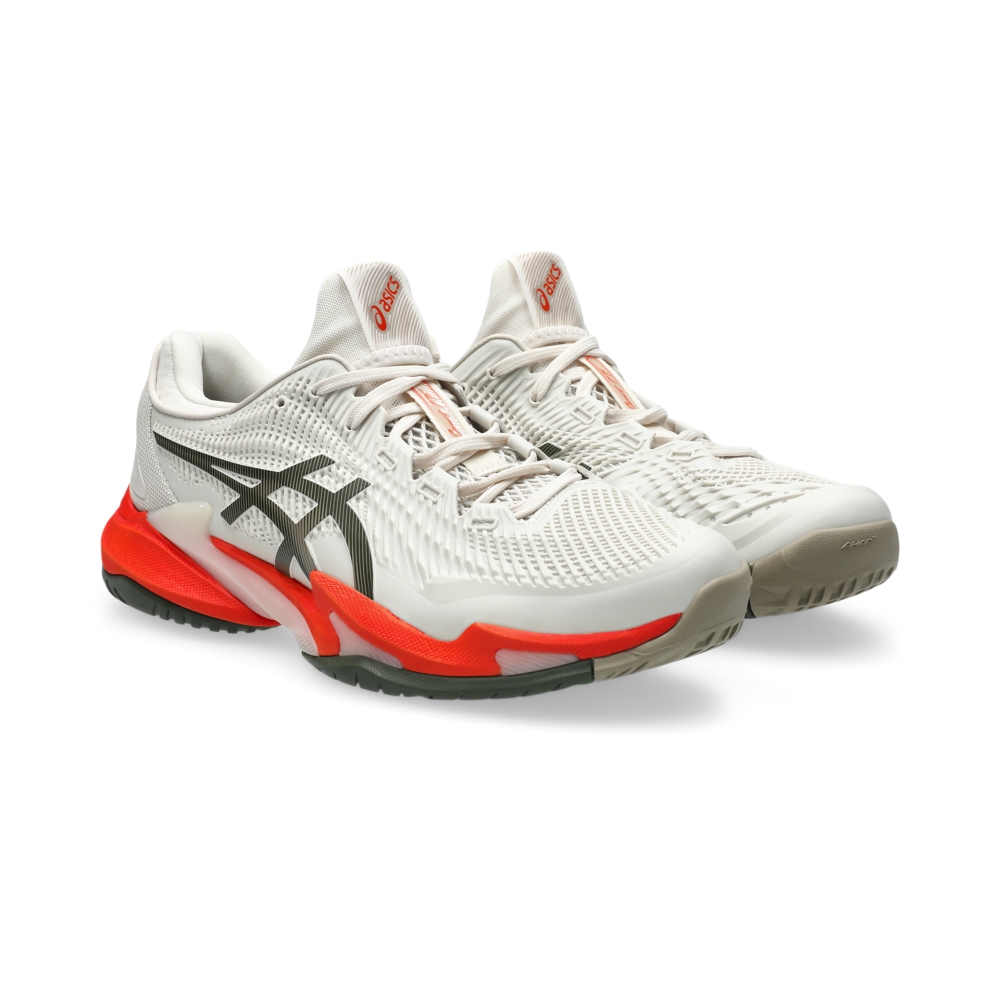 Giày Pickleball Tennis Asics Court FF 3 Nam - Trắng Xám Đỏ - hình 3