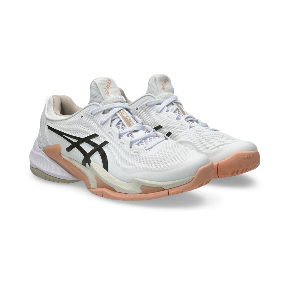 Giày Pickleball Tennis Asics Court FF 3 Nữ - Trắng Hồng Cam - hình 3