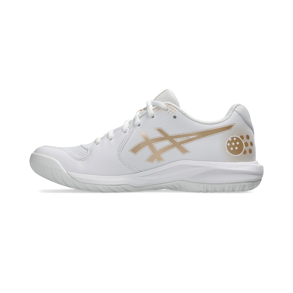 Giày Pickleball Tennis Asics Gel-Dedicate 9 Nữ - Trắng Gold - hình 2