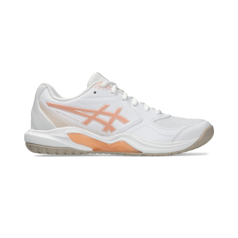 Giày Pickleball Tennis Asics Gel-Dedicate 9 Nữ - Trắng Hồng Cam