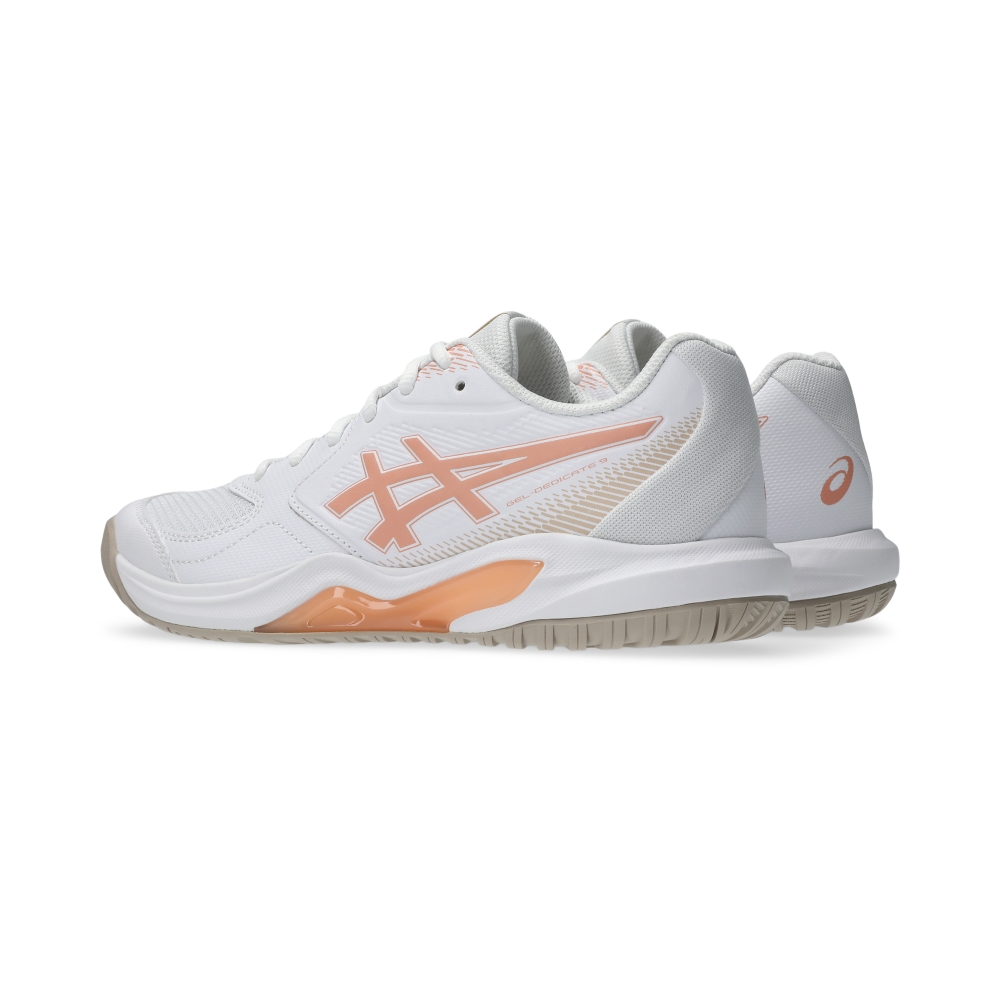 Giày Pickleball Tennis Asics Gel-Dedicate 9 Nữ - Trắng Hồng Cam - hình 4