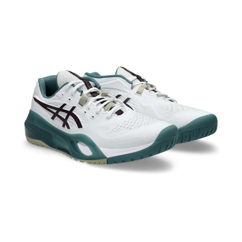 Giày Pickleball Tennis Asics GeL-Resolution X Nam - Trắng Xanh - hình 3