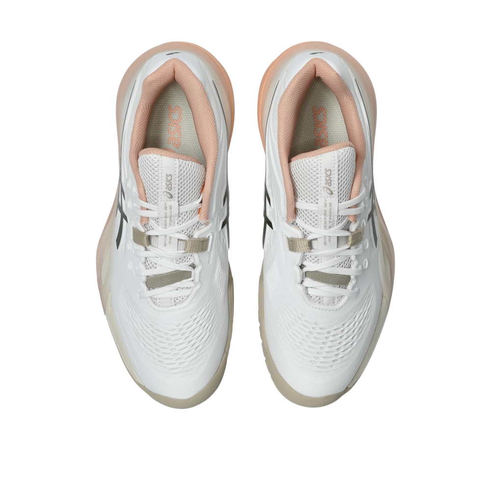 Giày Pickleball Tennis Asics GeL-Resolution X Nữ - Trắng Hồng Cam - hình 5