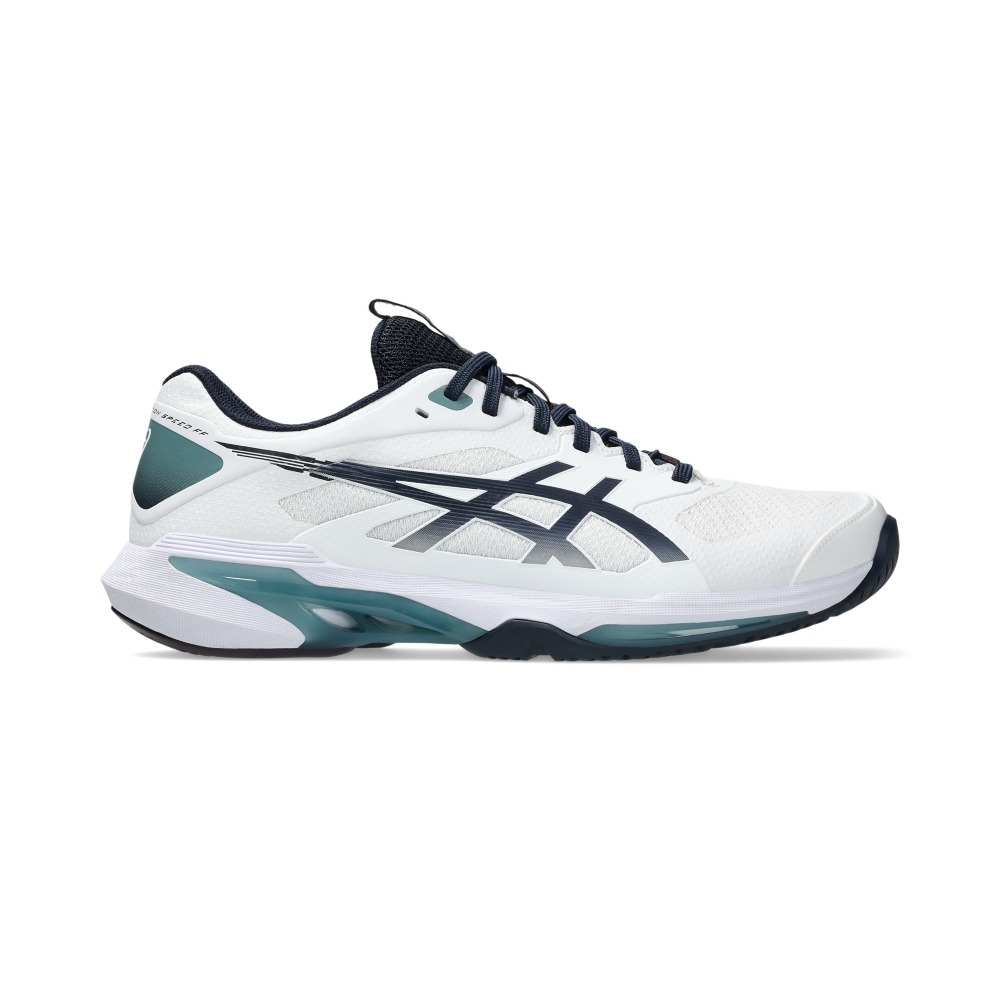 Giày Pickleball Tennis Asics Solution Speed FF 4 Nam - Trắng Xanh
