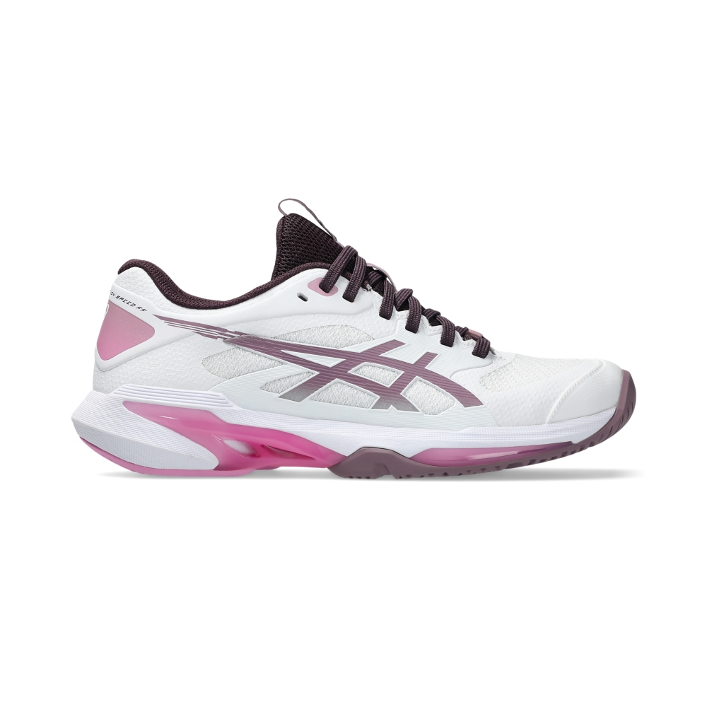 Giày Pickleball Tennis Asics Solution Speed FF 4 Nữ - Trắng Hồng Nâu