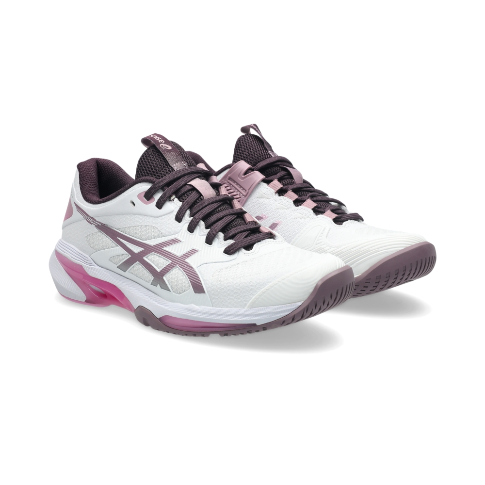 Giày Pickleball Tennis Asics Solution Speed FF 4 Nữ - Trắng Hồng Nâu - hình 3