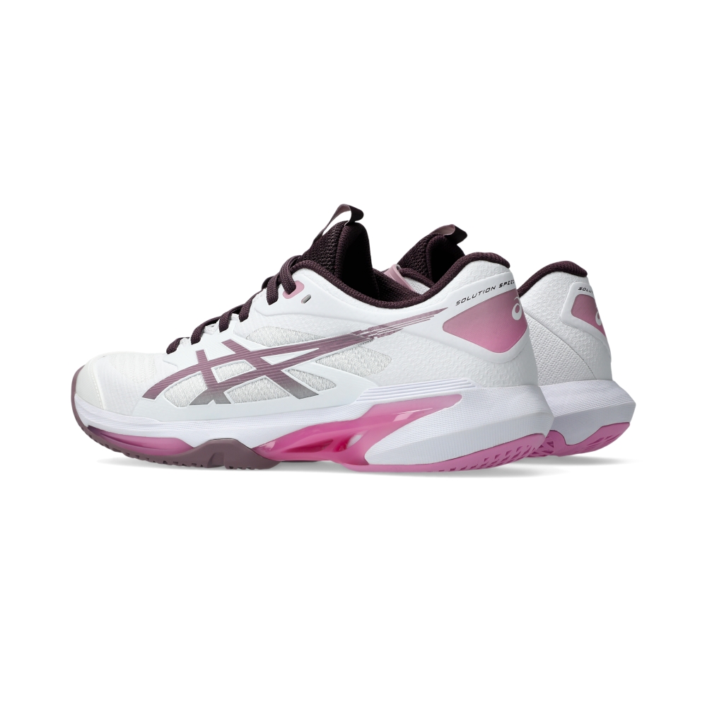 Giày Pickleball Tennis Asics Solution Speed FF 4 Nữ - Trắng Hồng Nâu - hình 4