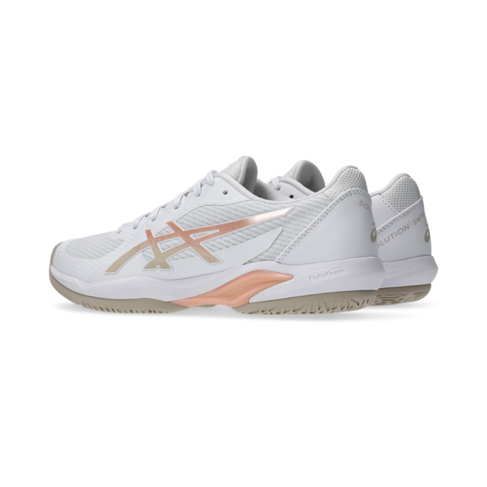 Giày Pickleball Tennis Asics Solution Swift FF 2 Nữ - Trắng Xám Hồng - hình 4